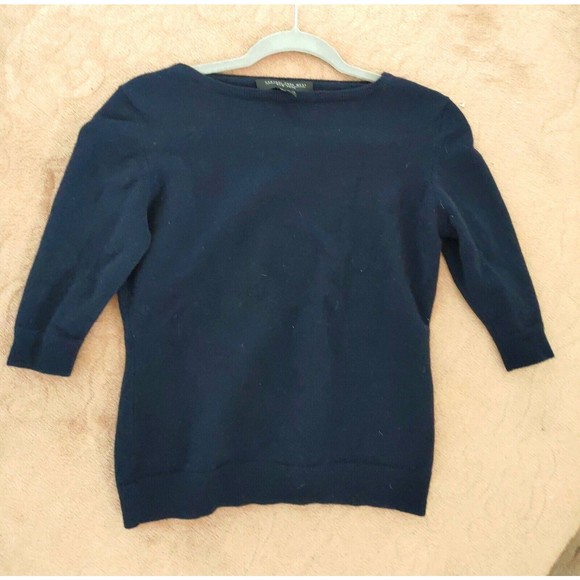 central park west cashmere Women's Sweay Medium Dark Blue - Picture 1 of 6